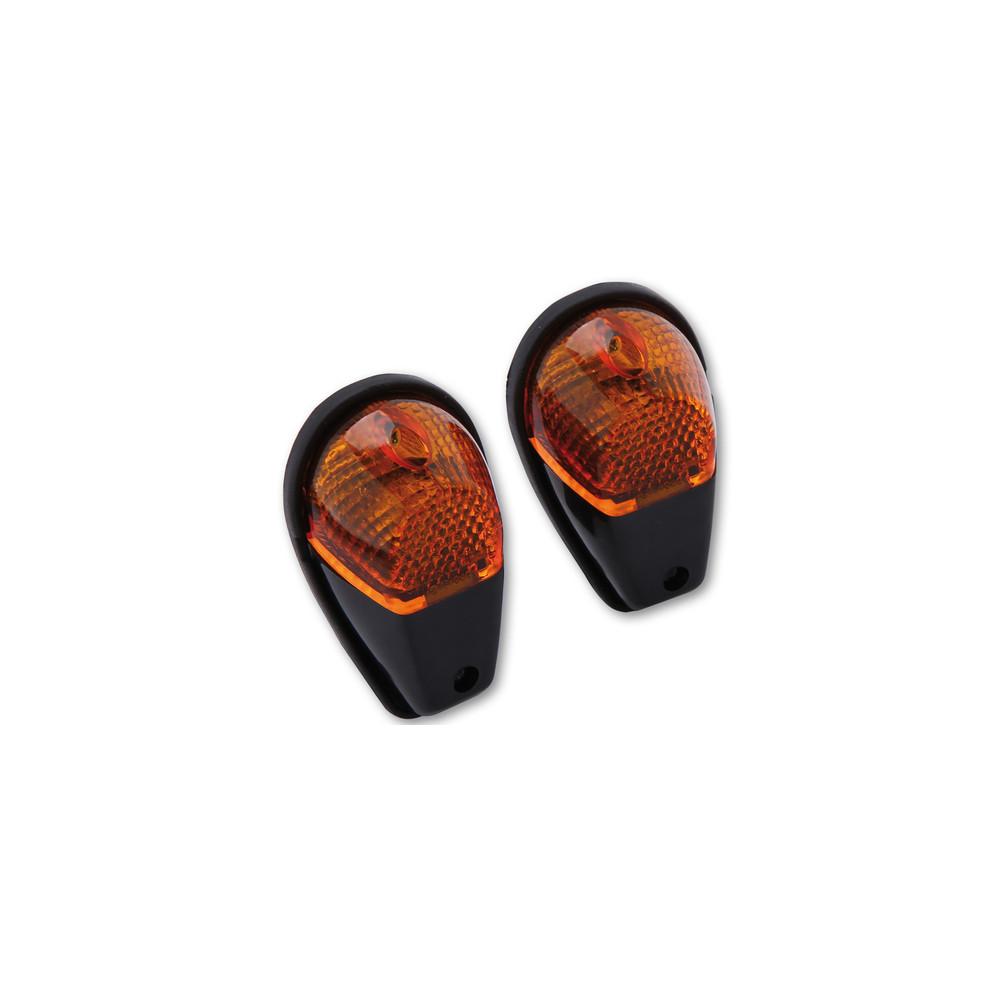 Clignotant de carénage HIGHSIDER smart homologué - verre orange - la paire