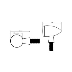 Clignotant LED HIGHSIDER smart Multiface homologué - verre fumé - la paire