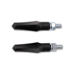 Clignotant LED HIGHSIDER smart Shorty Fin homologué - verre fumé - la paire