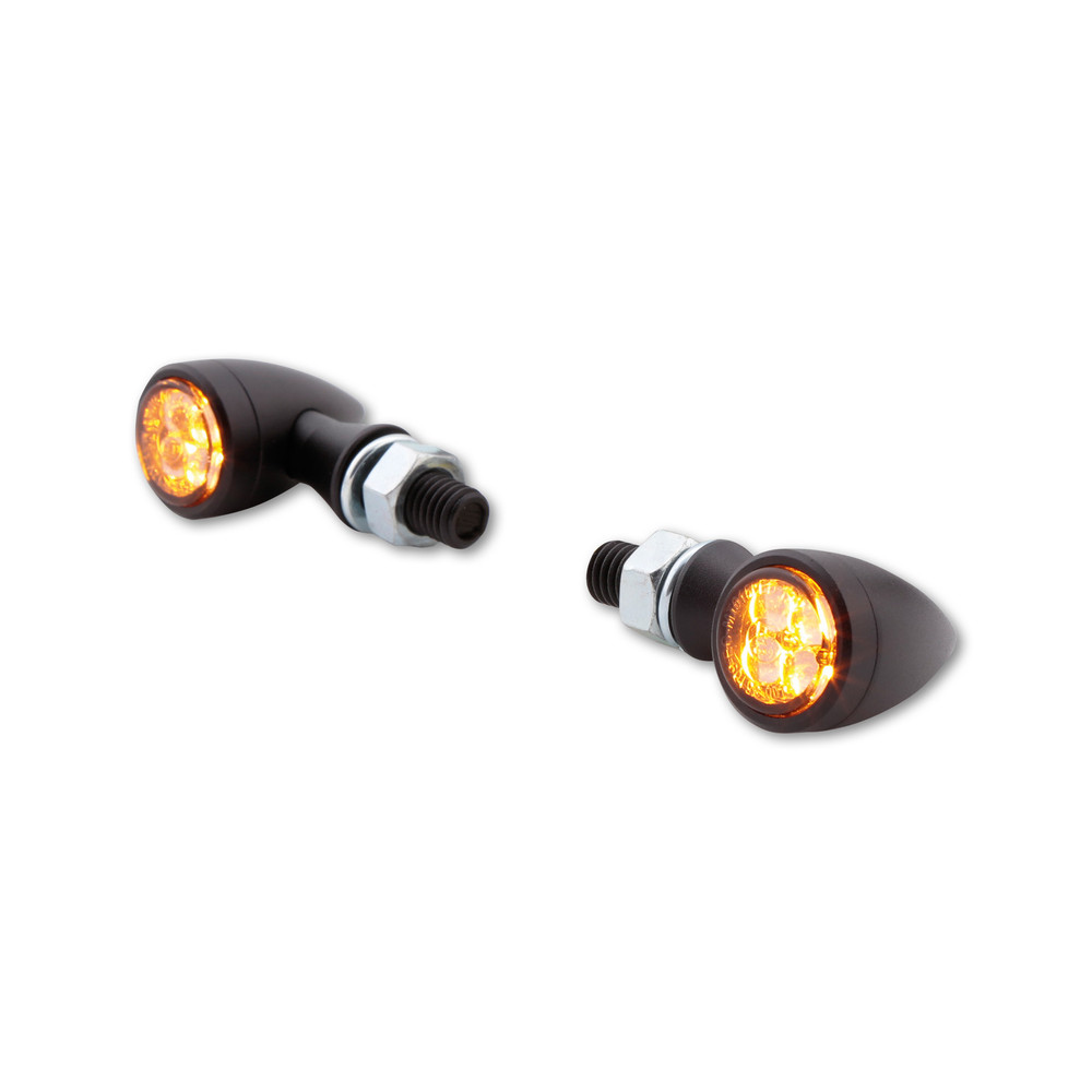 Clignotant LED HIGHSIDER smart Sixteen Bullet homologué - verre fumé - la paire
