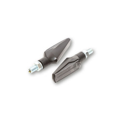 Feu arrière/clignotant LED HIGHSIDER smart Fineline 3en1 homologué - verre fumé - la paire