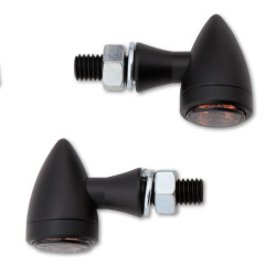 Feu arrière/clignotant LED HIGHSIDER smart Sixteen Bullet 3en1 homologué - verre fumé - la paire