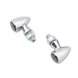Feu arrière/clignotant LED HIGHSIDER smart Sixteen Bullet 3en1 homologué - verre fumé - la paire