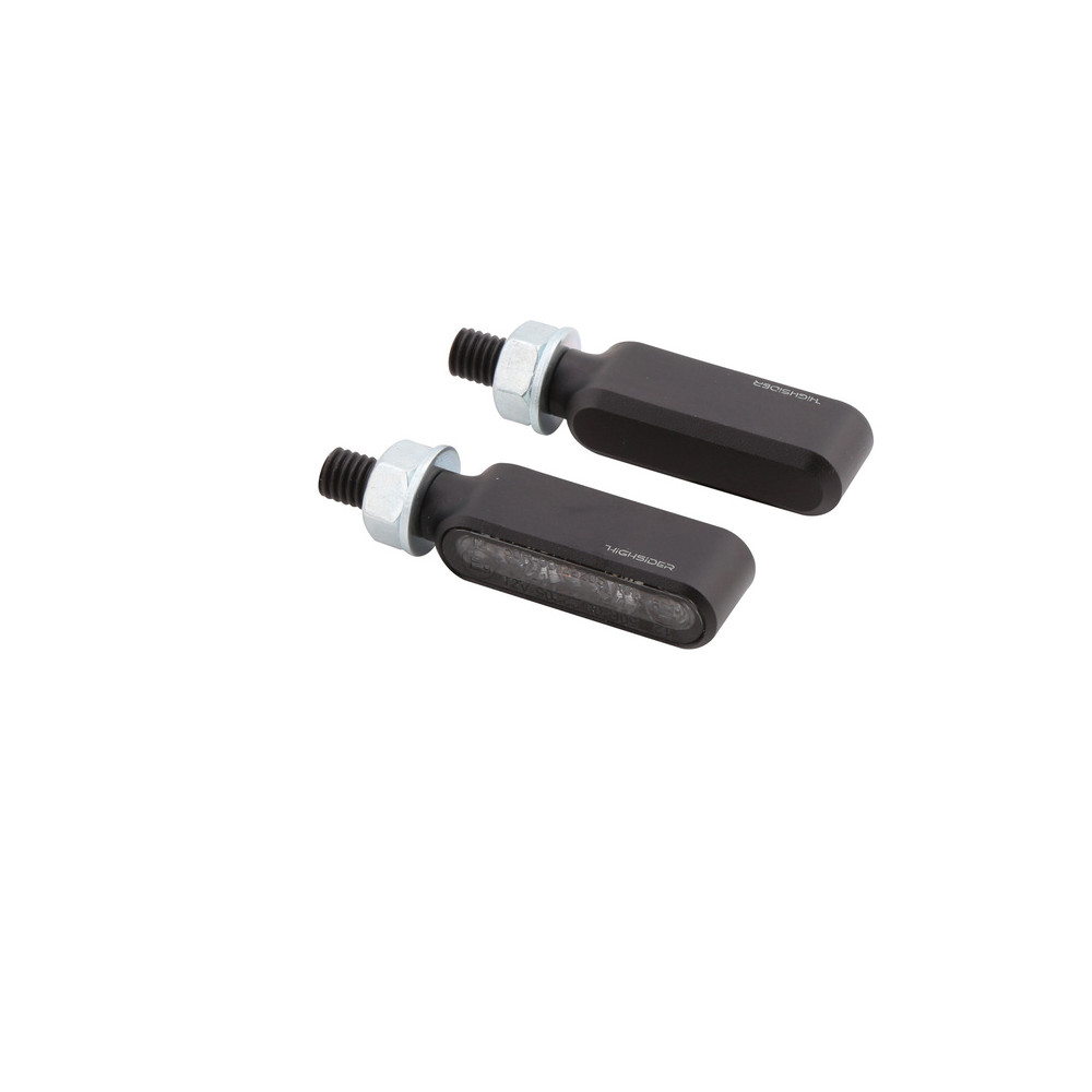 Clignotant LED HIGHSIDER pro Bronx-MX homologué - verre fumé - la paire