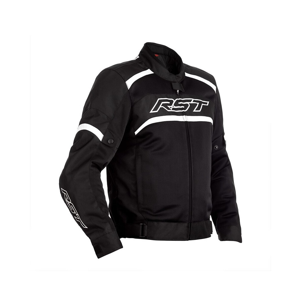Blouson RST Pilot CE textile - noir/blanc