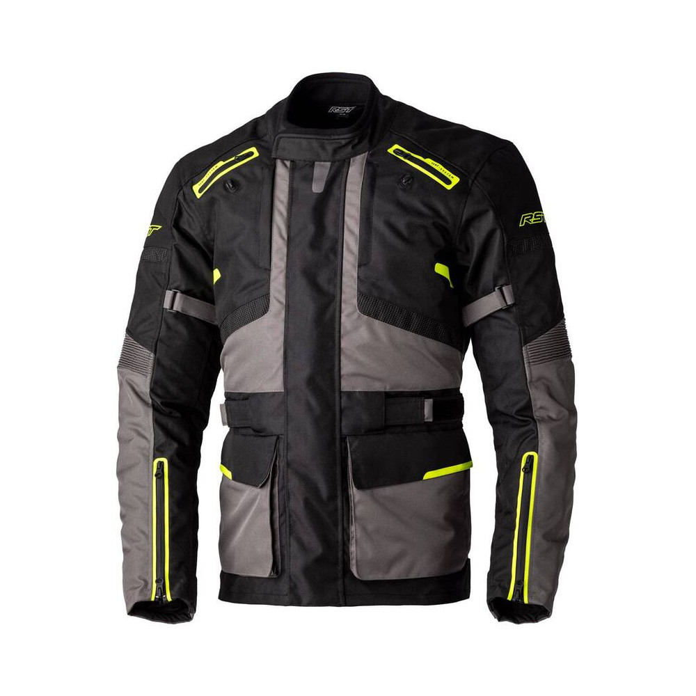 Veste RST Endurance CE textile - noir/gris/jaune fluo