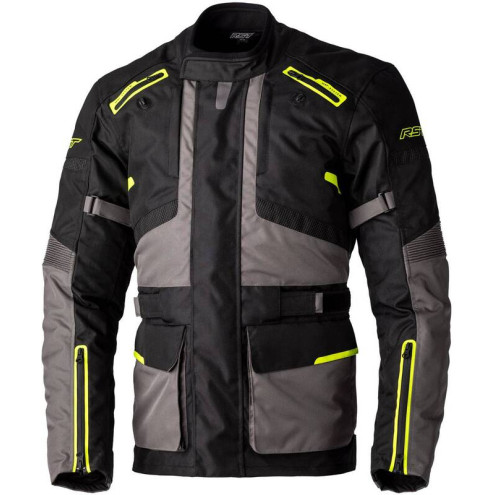 Veste RST Endurance CE textile - noir/gris/jaune fluo