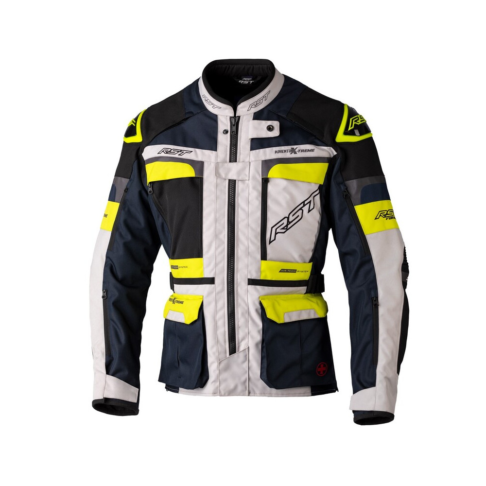 Veste RST Race Dept Adventure X-Treme CE textile - argent/navy/jaune