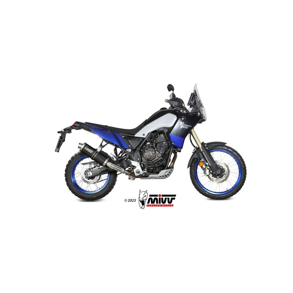 Silencieux MIVV Oval Titane noir - Yamaha Ténéré 700