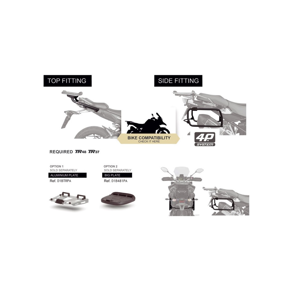 Fixation valise SHAD 4P System - Suzuki DL 1000 V-Strom 2014-2019