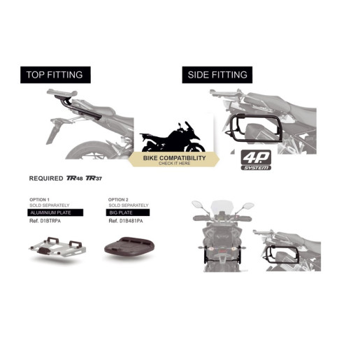 Fixation valise SHAD 4P System - Suzuki DL 1000 V-Strom 2014-2019