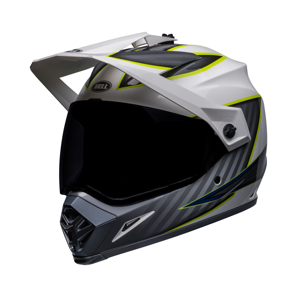 Casque BELL MX-9 Adventure Mips Dalton - Taille 2XL - Blanc/Jaune Hi-Viz