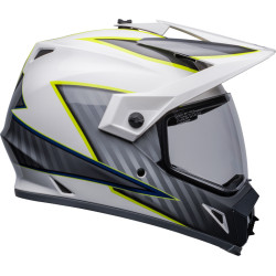 Casque BELL MX-9 Adventure Mips Dalton - Taille 2XL - Blanc/Jaune Hi-Viz