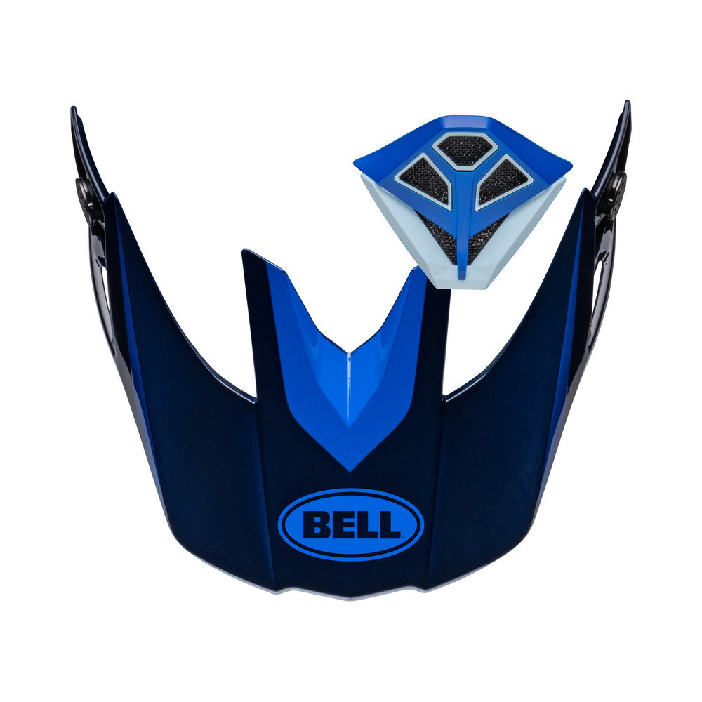 Kit visière et ventilation de bouche BELL Moto10 Spherical MECHANT - Bleu