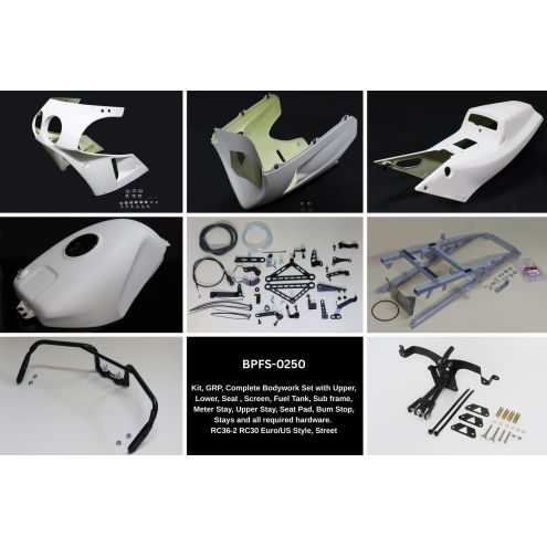 Kit carénage Route brut - Honda VFR 750 RC36-2 conversion RC30 EURO/US
