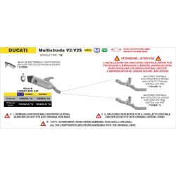 Echappement Arrow Veloce homologué noir - Ducati Multistrada V2 / V2S 2025
