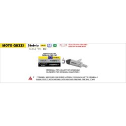 Echappement Arrow Indy Race alu noir - MOTO GUZZI STELVIO / V100 MANDELLO 2025