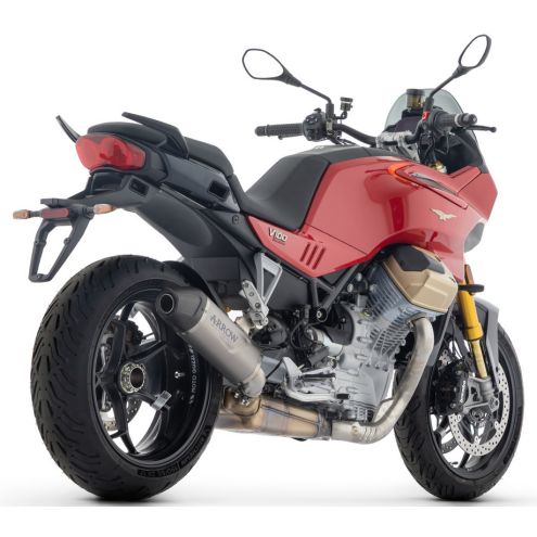 Echappement Arrow Indy Race alu noir - MOTO GUZZI STELVIO / V100 MANDELLO 2025