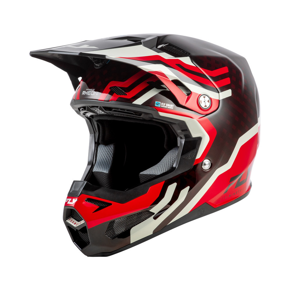 Casque FLY RACING Formula S Carbon Byte - Red Carbon/gris