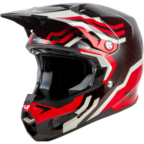 Casque FLY RACING Formula S Carbon Byte - Red Carbon/gris