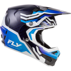 Casque FLY RACING Formula S Carbon Byte - Blue Carbon/blanc