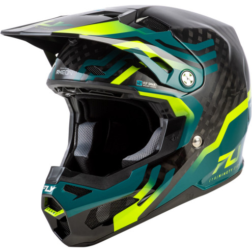 Casque FLY RACING Formula S Carbon Byte - Black Carbon/Teal/Lime