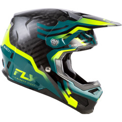 Casque FLY RACING Formula S Carbon Byte - Black Carbon/Teal/Lime