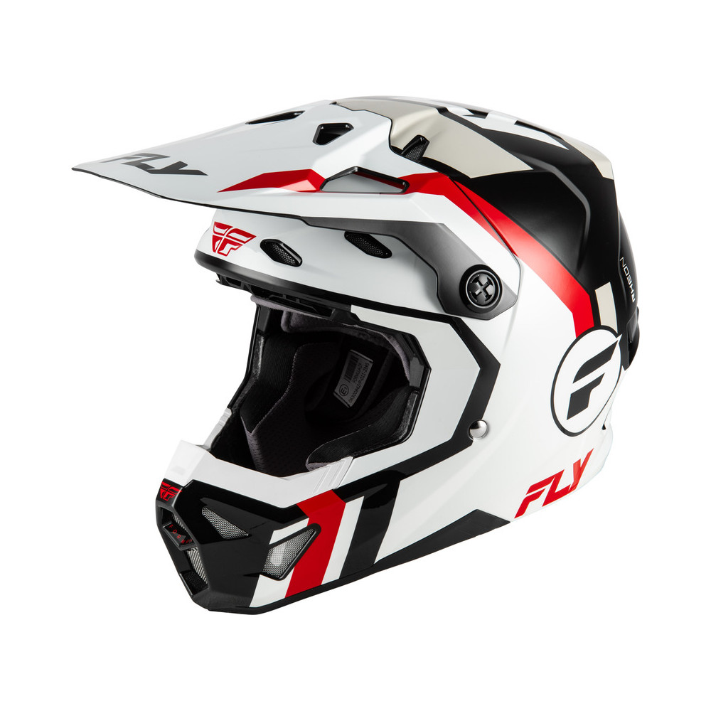 Casque FLY RACING Formula CP Seal - blanc/noir/rouge