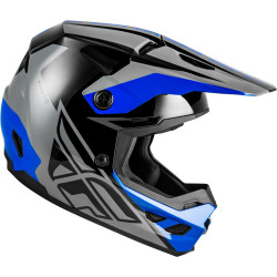 Casque FLY RACING Kinetic Crest - gris/noir/bleu