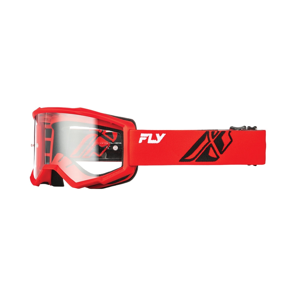 Masque FLY RACING Focus rouge/noir - écran clair
