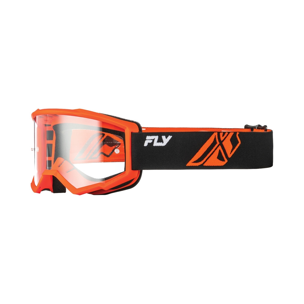 Masque FLY RACING Focus noir/orange - écran clair