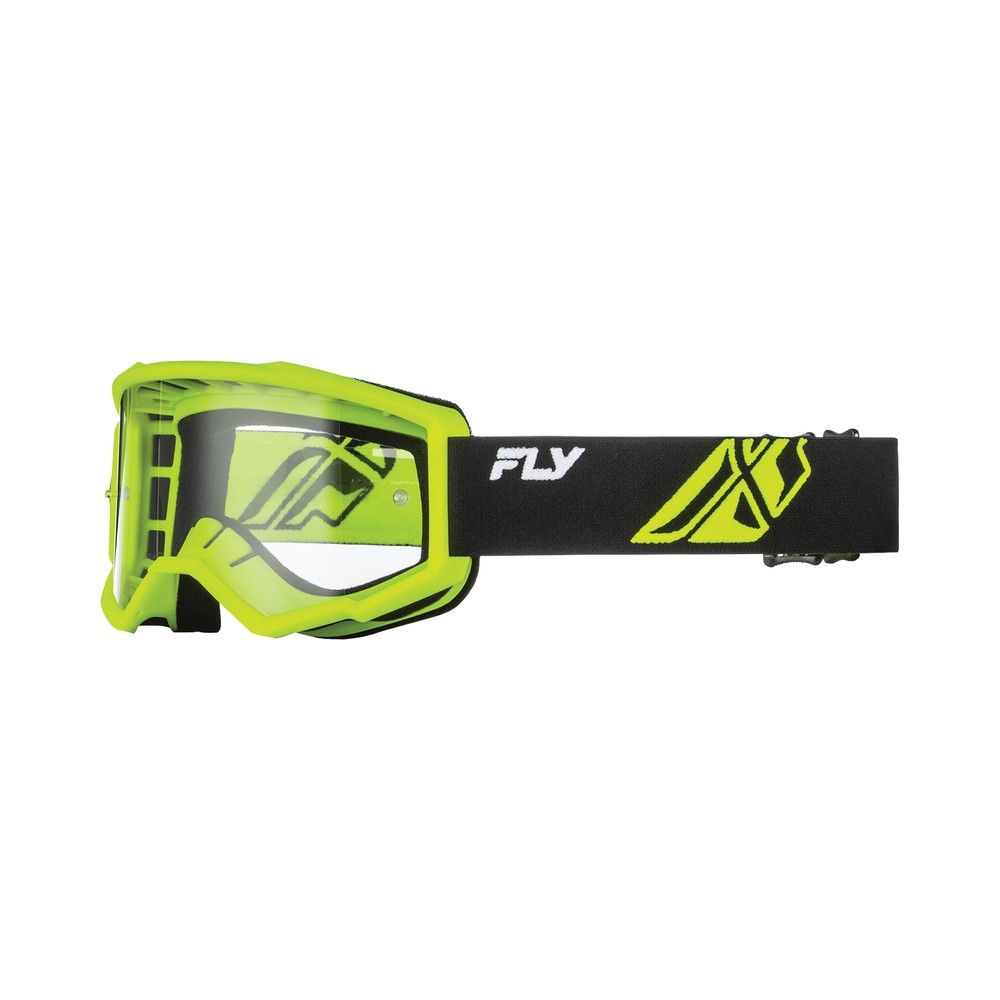 Masque FLY RACING Focus noir/jaune fluo - écran clair