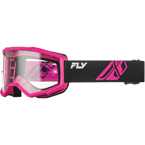 Masque FLY RACING Focus noir/rose - écran clair