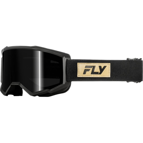 Masque FLY RACING Focus Sand noir - écran fumé foncé