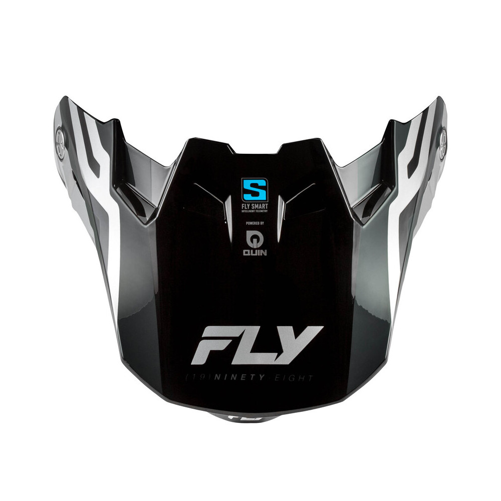 Visière FLY RACING Formula S Carbon Byte - Black Carbon/gris/argent