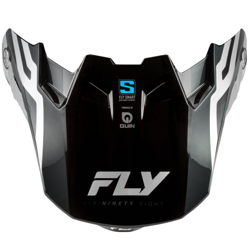 Visière FLY RACING Formula S Carbon Byte - Black Carbon/gris/argent