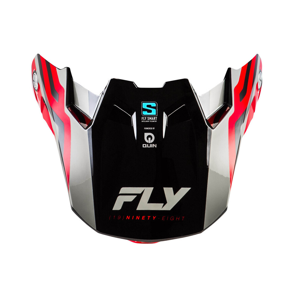 Visière FLY RACING Formula S Carbon Byte - Red Carbon/rouge/gris
