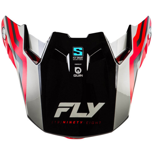 Visière FLY RACING Formula S Carbon Byte - Red Carbon/rouge/gris