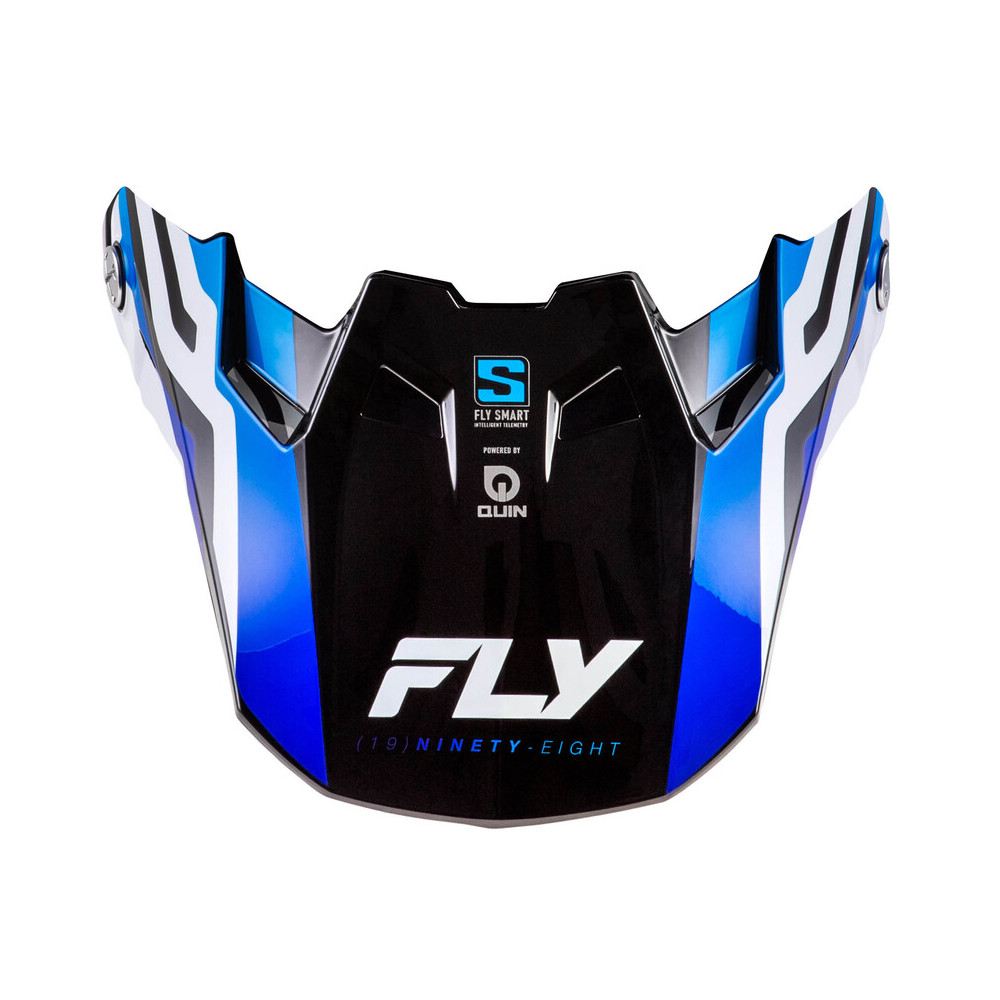 Visière FLY RACING Formula S Carbon Byte - Blue Carbon/bleu/blanc