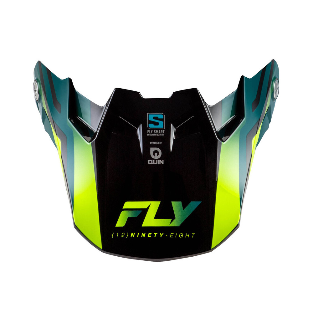 Visière FLY RACING Formula S Carbon Byte - Black Carbon/Teal/Lime