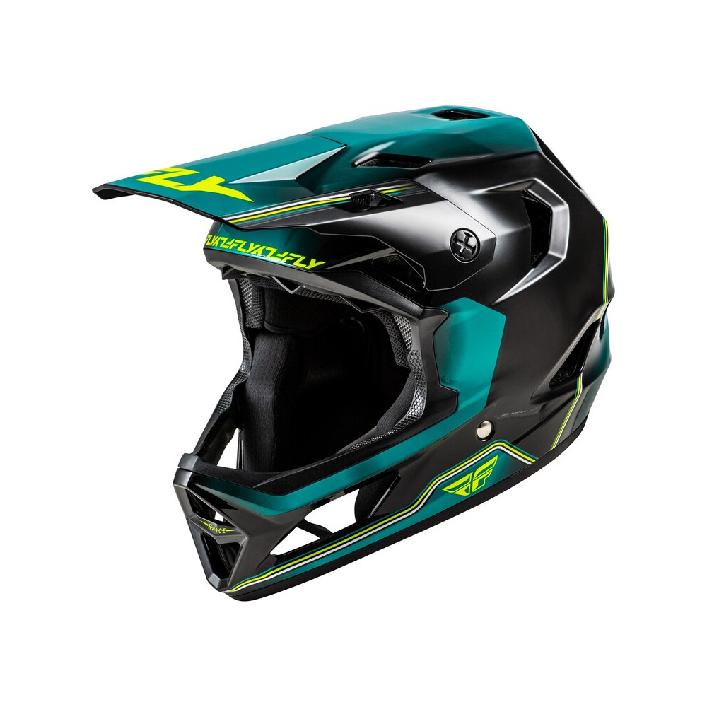 Casque enfant vélo FLY RACING Rayce Repeat - noir/Teal/Hi-Vis