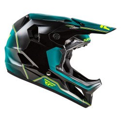 Casque enfant vélo FLY RACING Rayce Repeat - noir/Teal/Hi-Vis