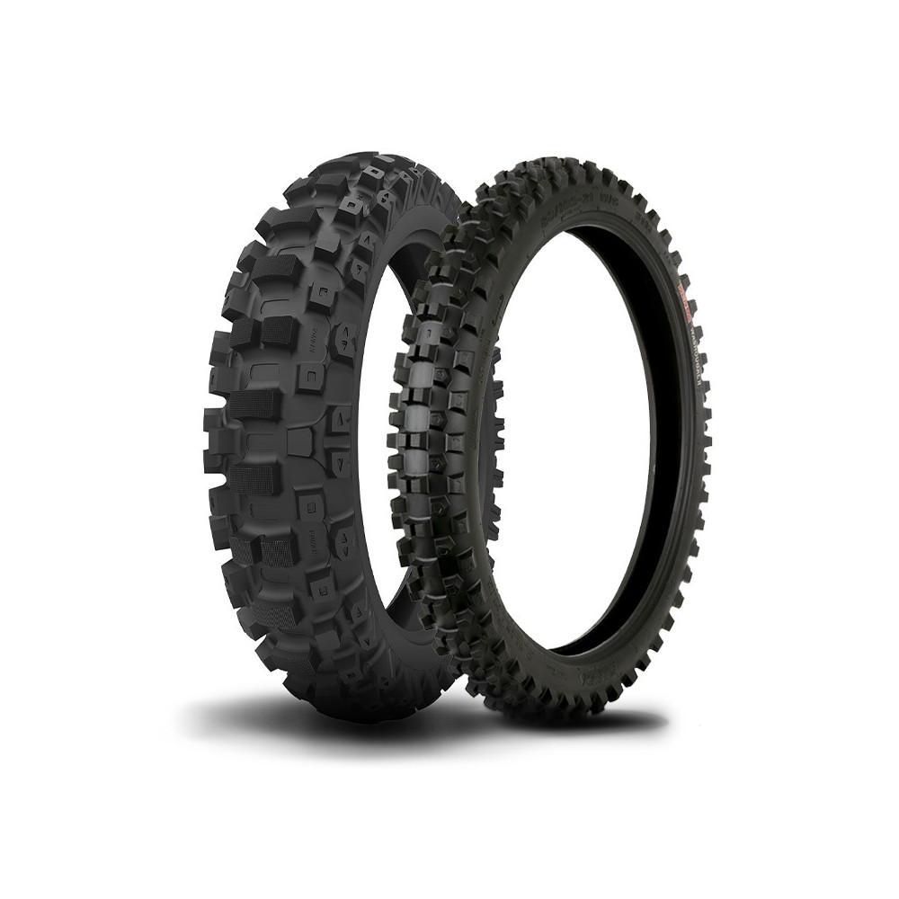 Train de pneus KENDA Mini Cross (Avant WASHOUGAL 60/100-14 + Arrière WASHOUGAL II 80/100-12)