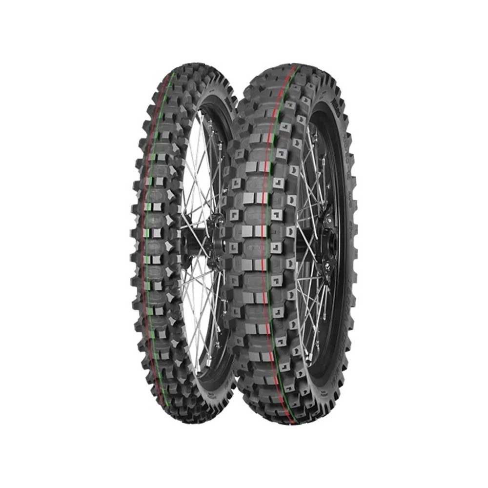 Pneu MITAS TERRA FORCE-MX MH 110/90-19 NHS 62M TT MEDIUM TO HARD RED GREEN