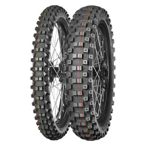 Pneu MITAS TERRA FORCE-MX MH 110/90-19 NHS 62M TT MEDIUM TO HARD RED GREEN