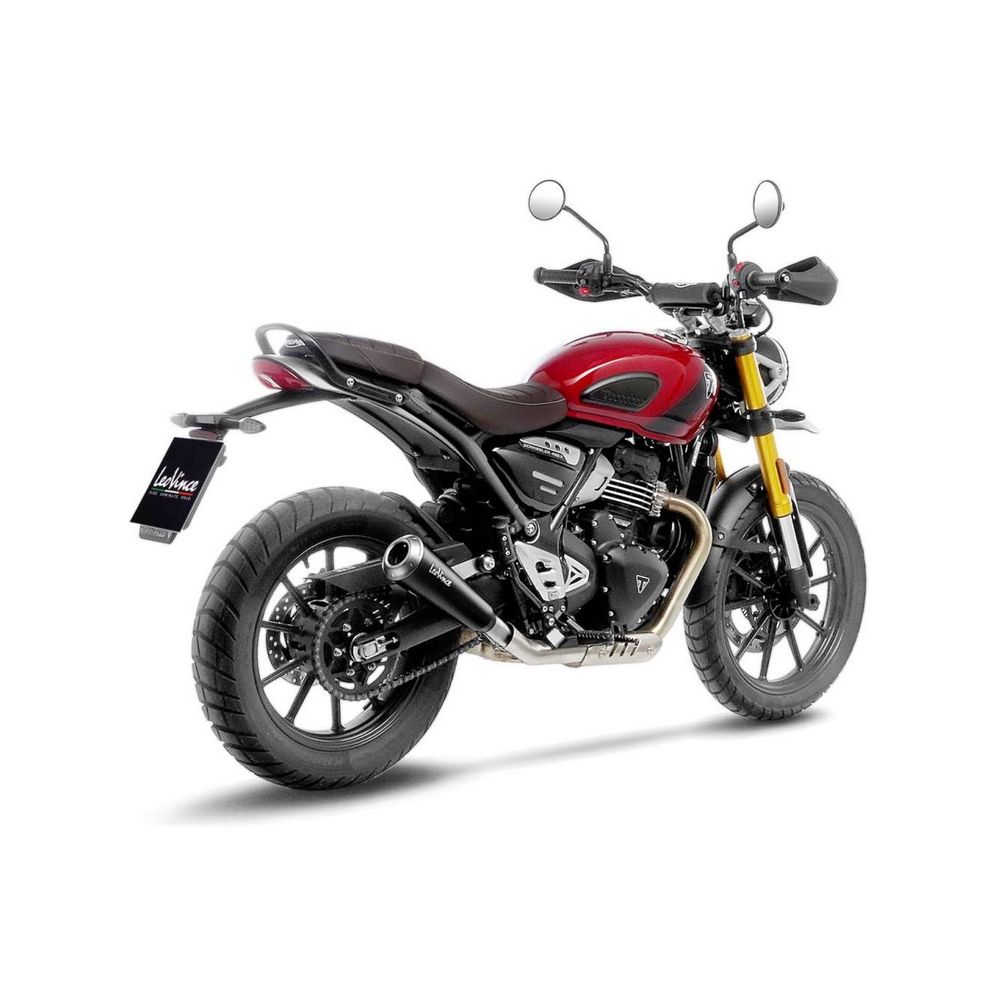Silencieux Leovince GP One Black - Triumph 400 Scrambler / Speed