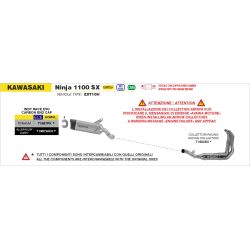Echappement ARROWIndy Race EVO Aluminium "Dark" avec embout en carbone - Kawasaki Ninja 1100 SX 2025-2026