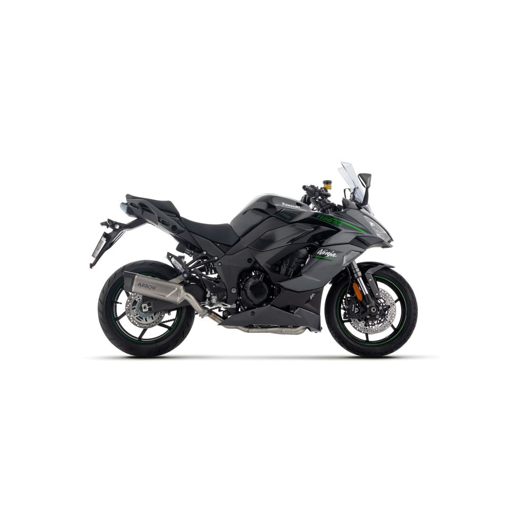 Echappement ARROWIndy Race EVO Aluminium "Dark" avec embout en carbone - Kawasaki Ninja 1100 SX 2025-2026