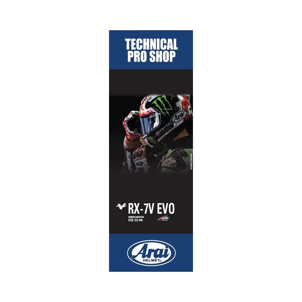 Bannière magnétique ARAI RX7V EVO 49x140cm