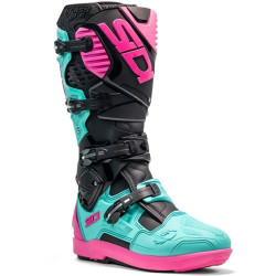 Bottes SIDI Crossfire 3 SRS - noir / Menthe / rose